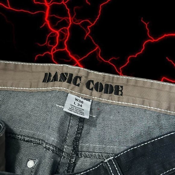 straight baggy studded y2k grunge skater jeans - Picture 4 of 7